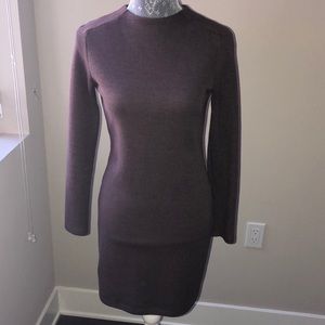 Chocolate Retro Sweater Mini Dress